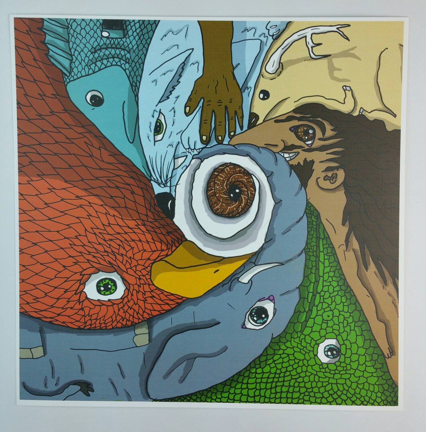 Spinning Vision, handmade art print