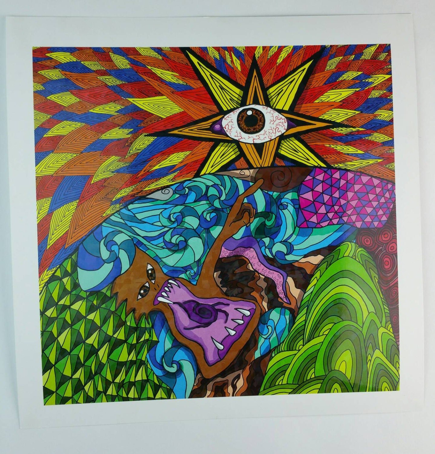 Astral Sunrise, handmade art print