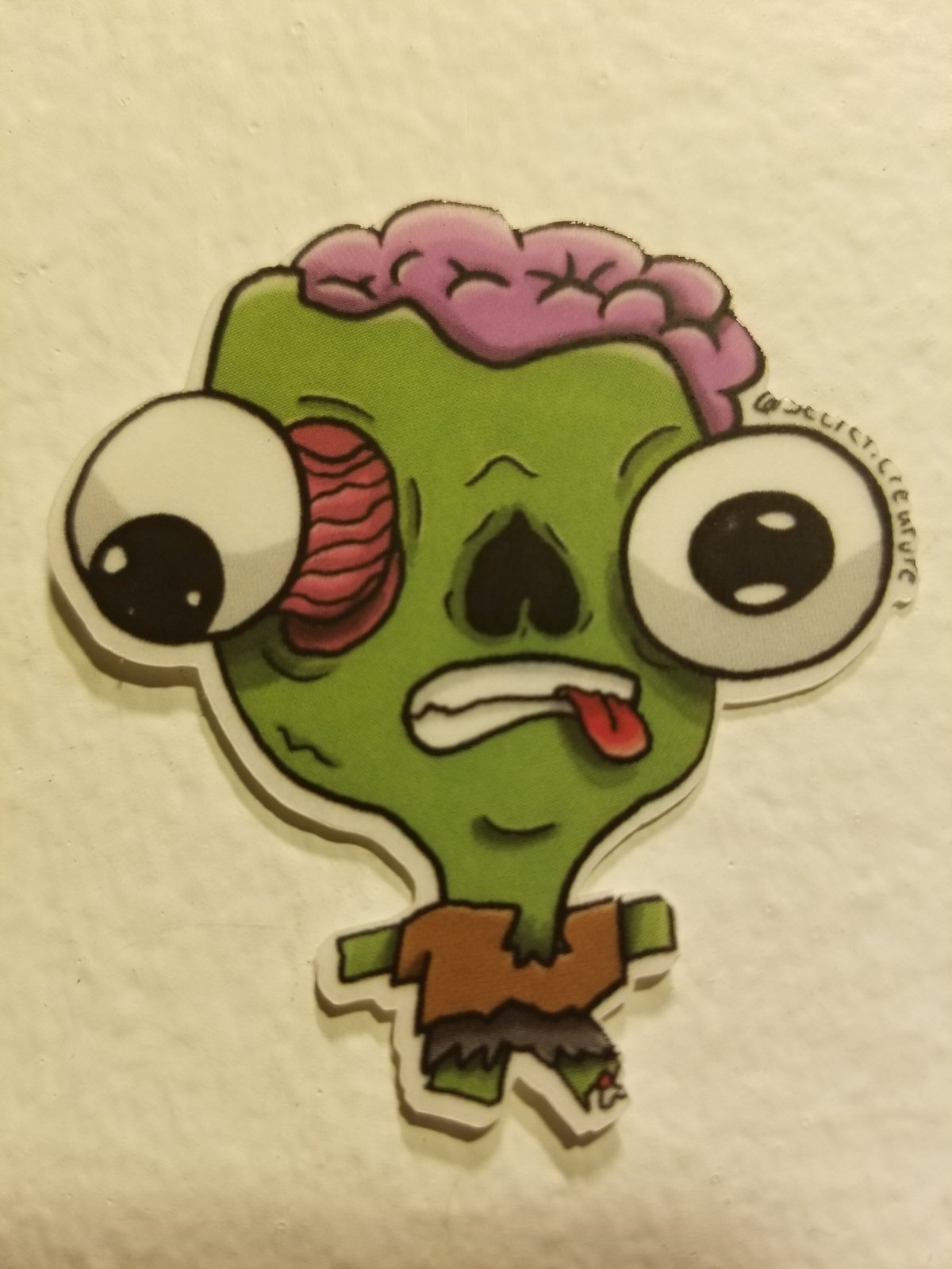 Zombie Sticker, handmade sticker