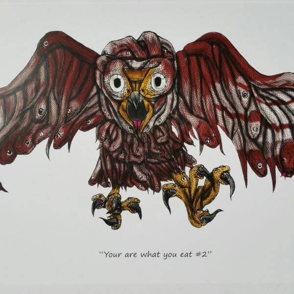 You Are What You Eat #2, handmade art print