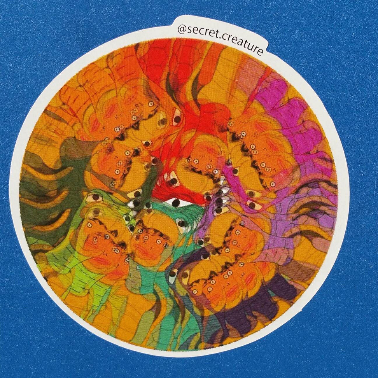 Hermit's Vision Sticker, handmade sticker