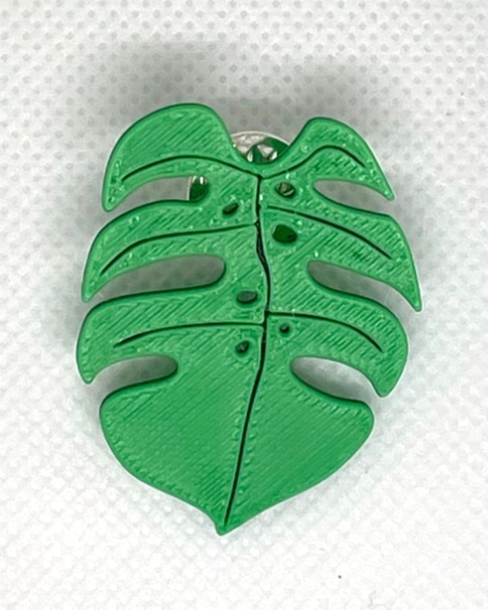 Green Leaf Pins: Mini monstera