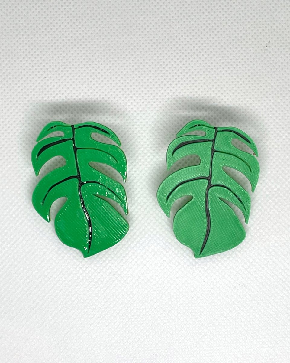 Monstera Leaf Earrings: Pair 5