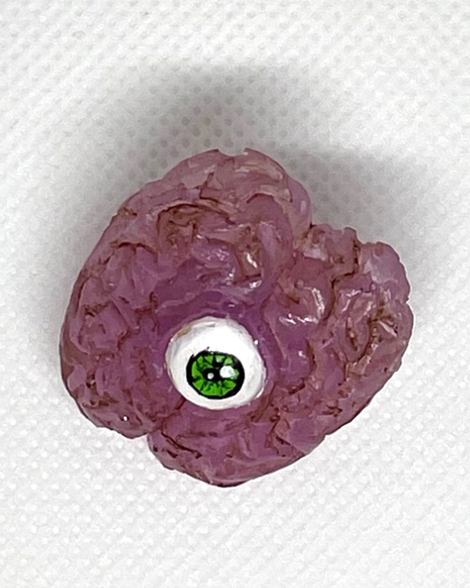 Tiny Monster Pins: Purple brain