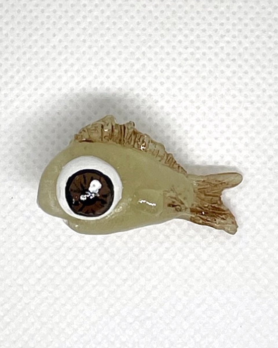 Tiny Monster Pins: Olive fish