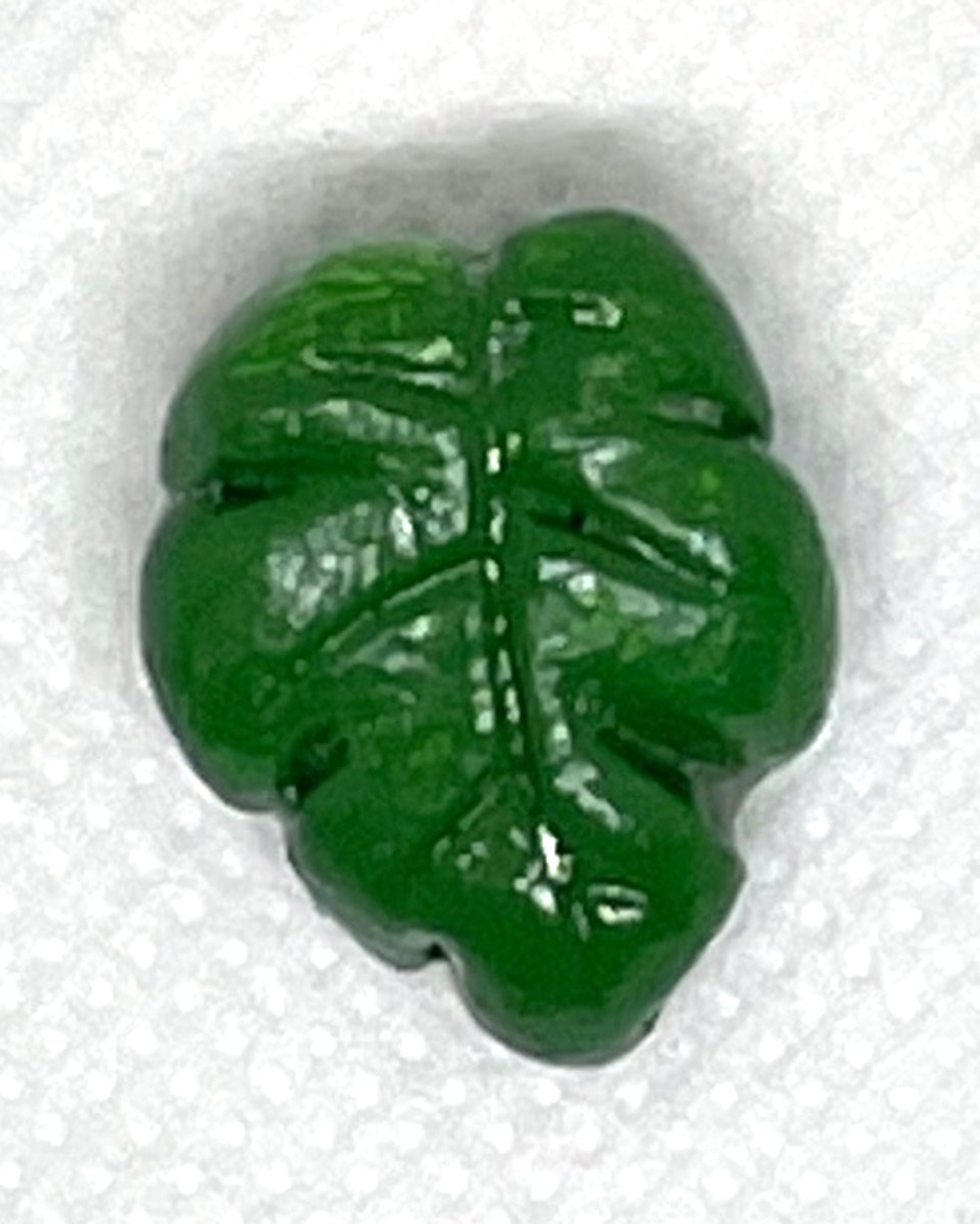 Puffy Monstera Charm: Deep green