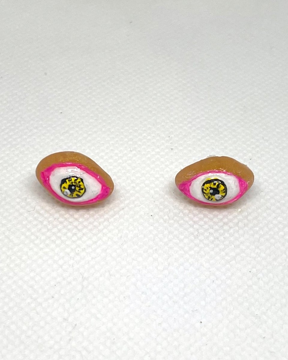 Painted Eye Studs: Copper 1