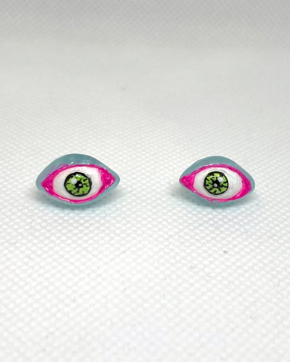 Painted Eye Studs: Sky Blue 1