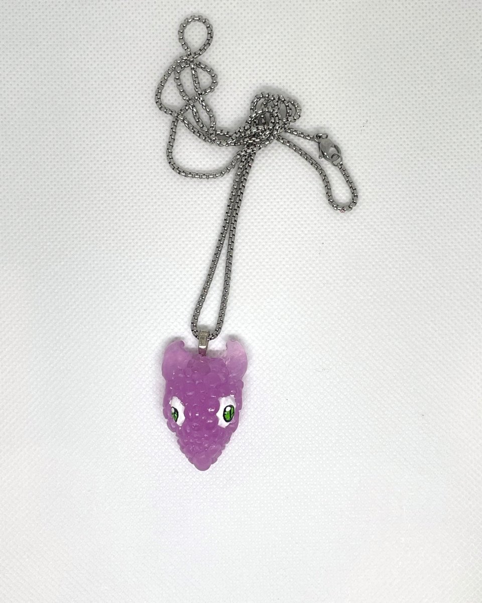 Creature Head Pendant: Purple fish