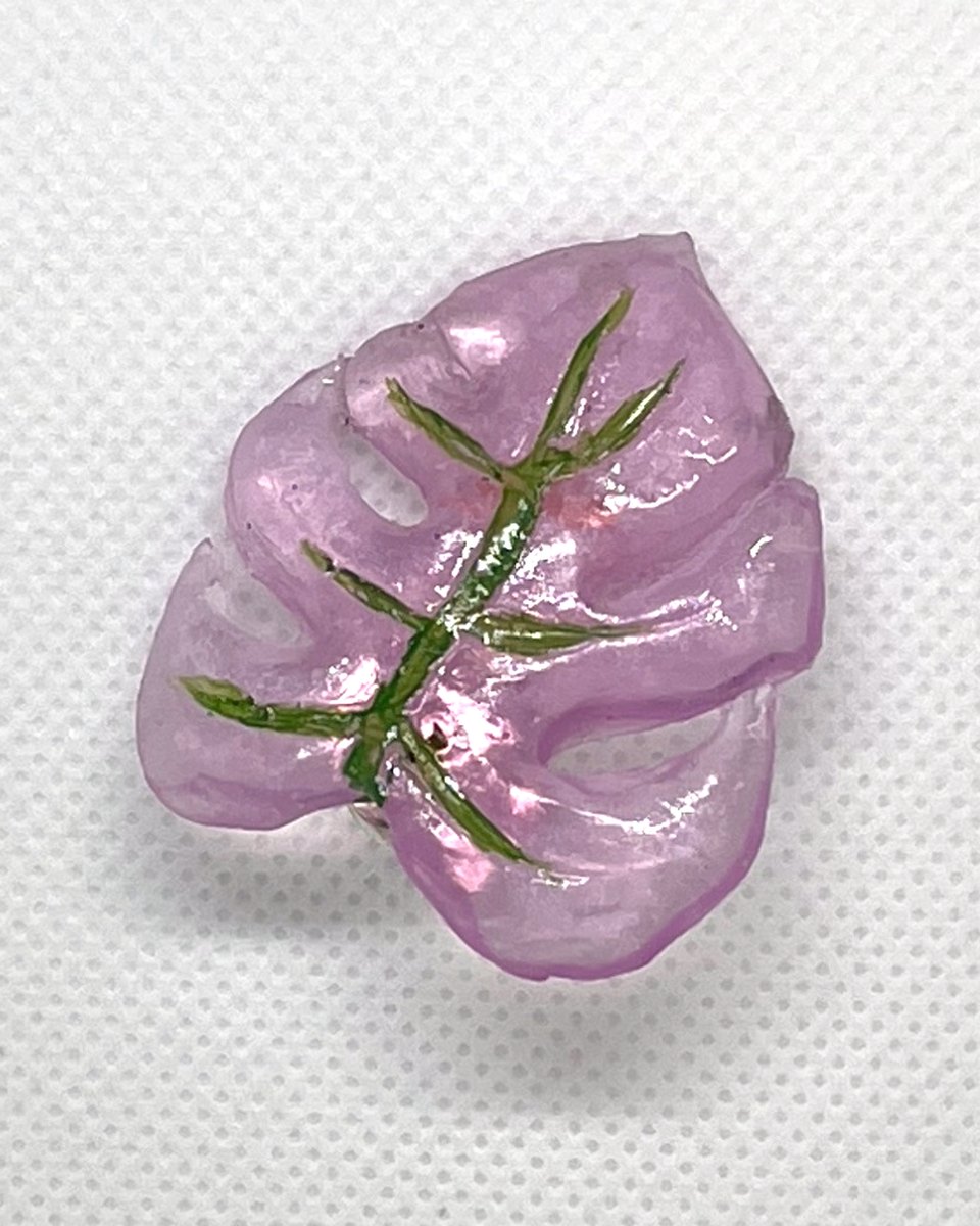 Resin Monstera Charm: Rose