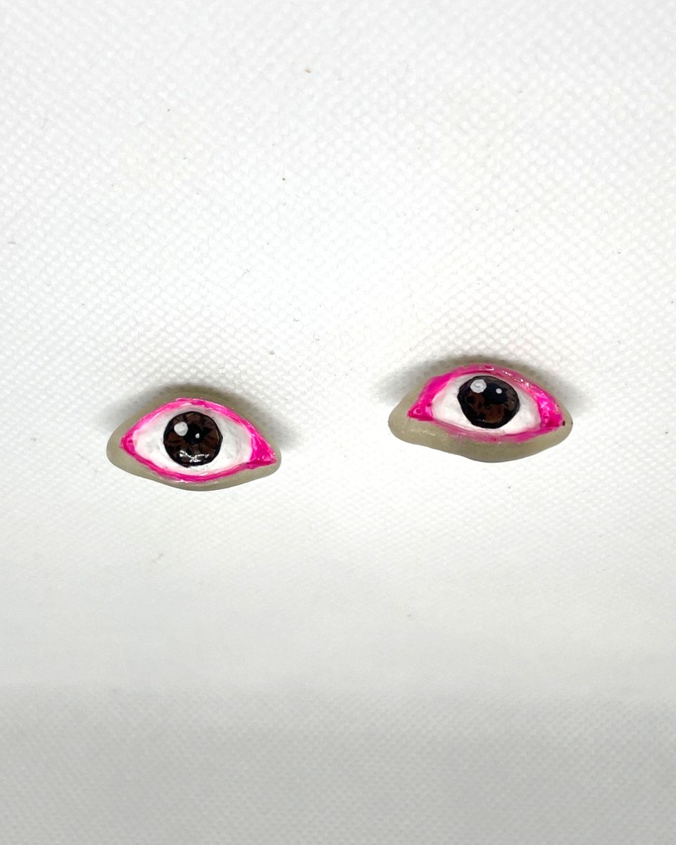 Statement Eye Studs, handmade earrings