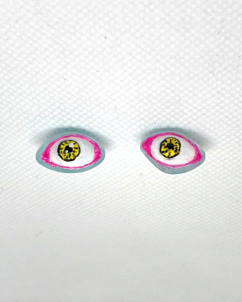 Painted Eye Studs: Sky Blue 11